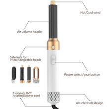 Load image into Gallery viewer, 5-in-1 Hair Curler Hot Air Brush Set, Professional Hair Dryer Brush, One-Step Hot Hair Dryer For Straightening Curling Drying Combing