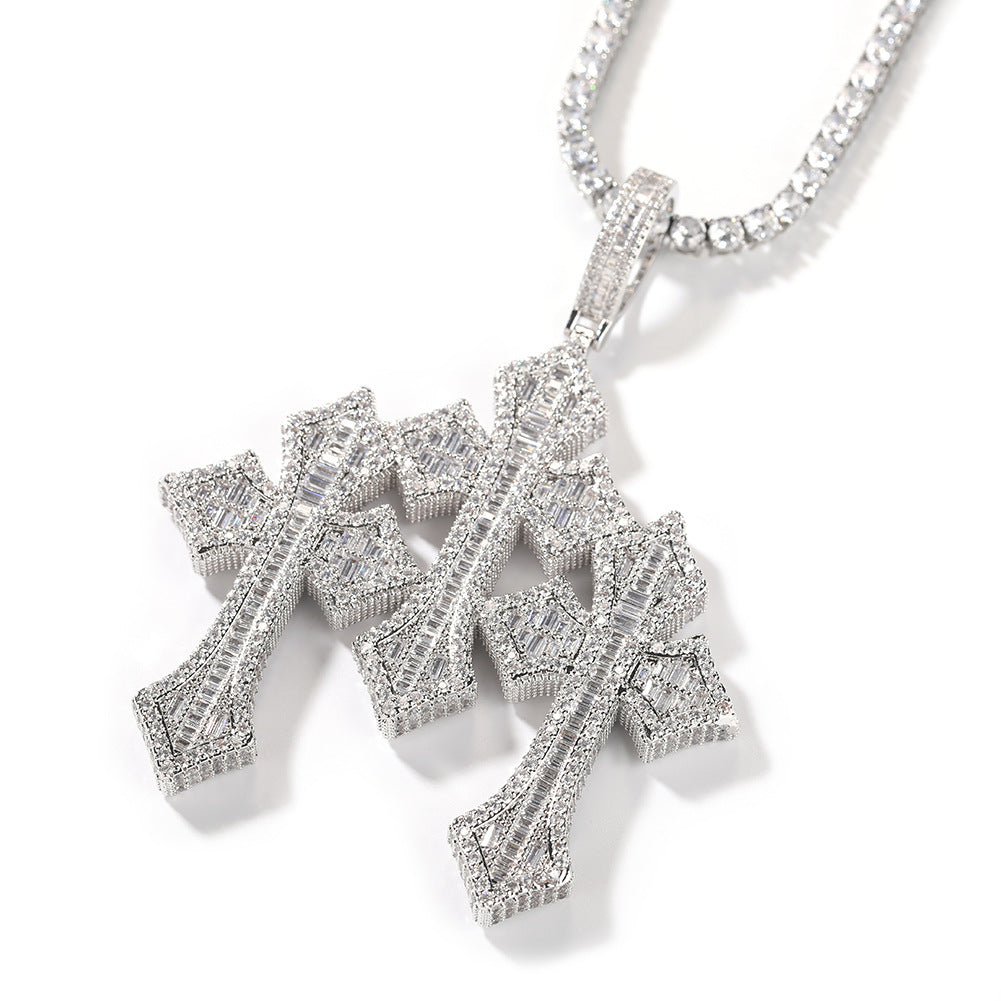 27 - Hip Hop Jewelry, Chain for Men with Pendant,miami Ice Out Diamond Cuban Necklace