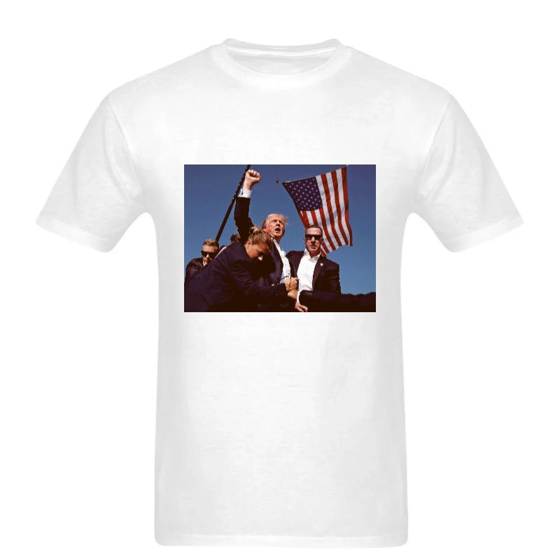 Trump Rally Shooter Tshirt - Trump2024-DJT-Pro Trump-Trump Survived - USA Freedom - Donald J. Trump Menswear Streetwear Cotton T-Shirt