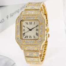 画像をギャラリービューアに読み込む, 38 - Diamond Watch Fashion Crystal Rhinestone Quartz Analog Watch Iced-Out Bracelet Wrist Watch
