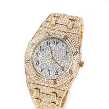 画像をギャラリービューアに読み込む, 35 - Diamond Watch Fashion Crystal Rhinestone Quartz Analog Watch Iced-Out Bracelet Wrist Watch
